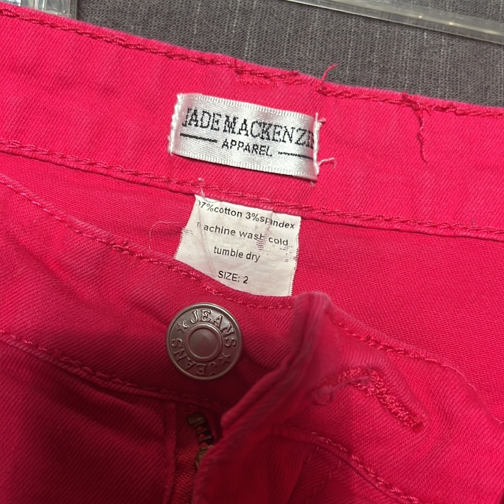 Jade McKenzie | Hot Pink Denim Midi Skirt - Picture 3 of 5
